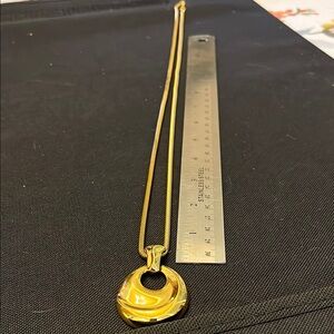 Vintage Signed Monet necklace with long snake chain